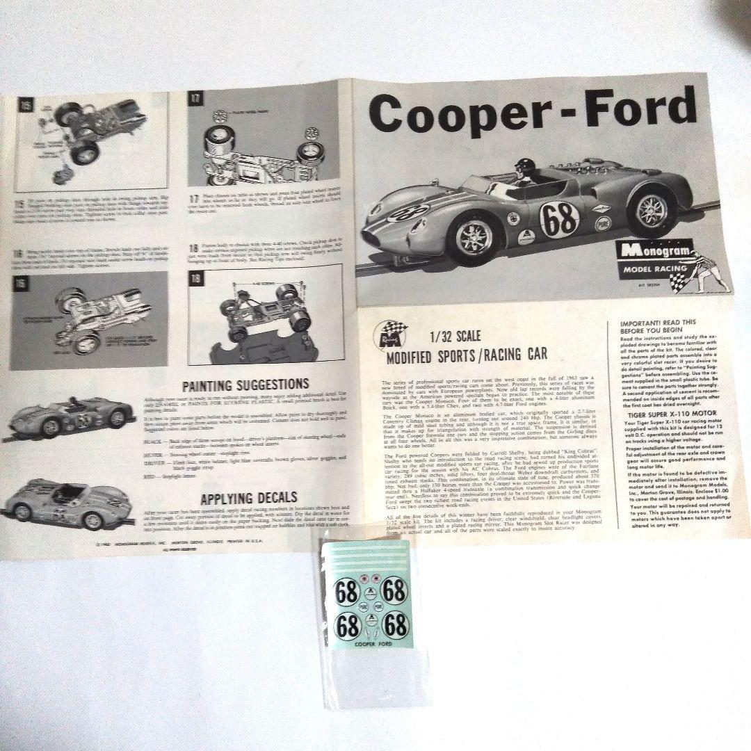 ［レア］60年代モノグラム1/32クーパーフォード　スロットカー組み立てキット