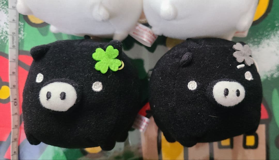 モノクロブー ぬいぐるみ 4つ葉のクローバー‪ 全4種