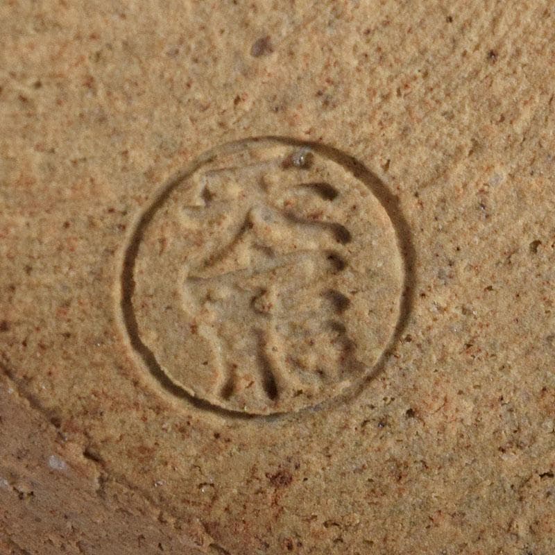 茶道具　萩焼　天寵山　七代　兼田三左エ門造　肩衝茶入　仕覆付　共箱　V　8140