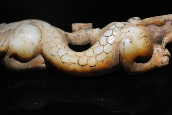 漢代 白玉竜 古玉和田玉 骨玩骨董 中国美術 骨董品  時代物 古代玉
