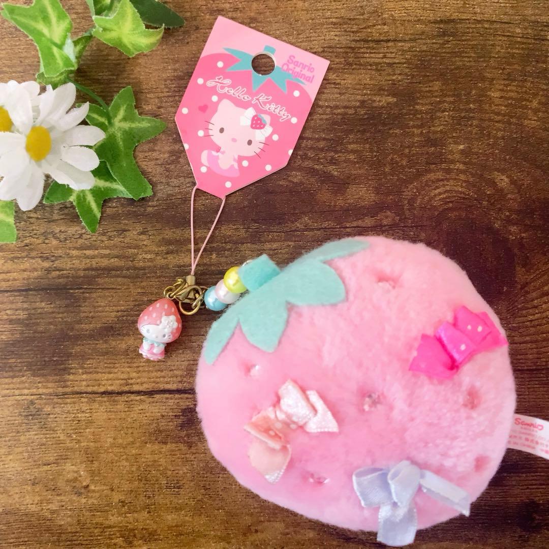 ☆激レア☆ ハローキティ　pink いちごBIGマスコット ストラップ　希少