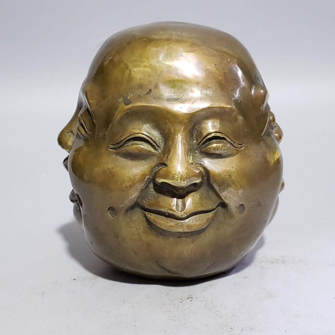 仏教美術 四面仏 人生四相喜怒哀楽 銅製品 書道具 文房具 装飾品 工芸品 置物