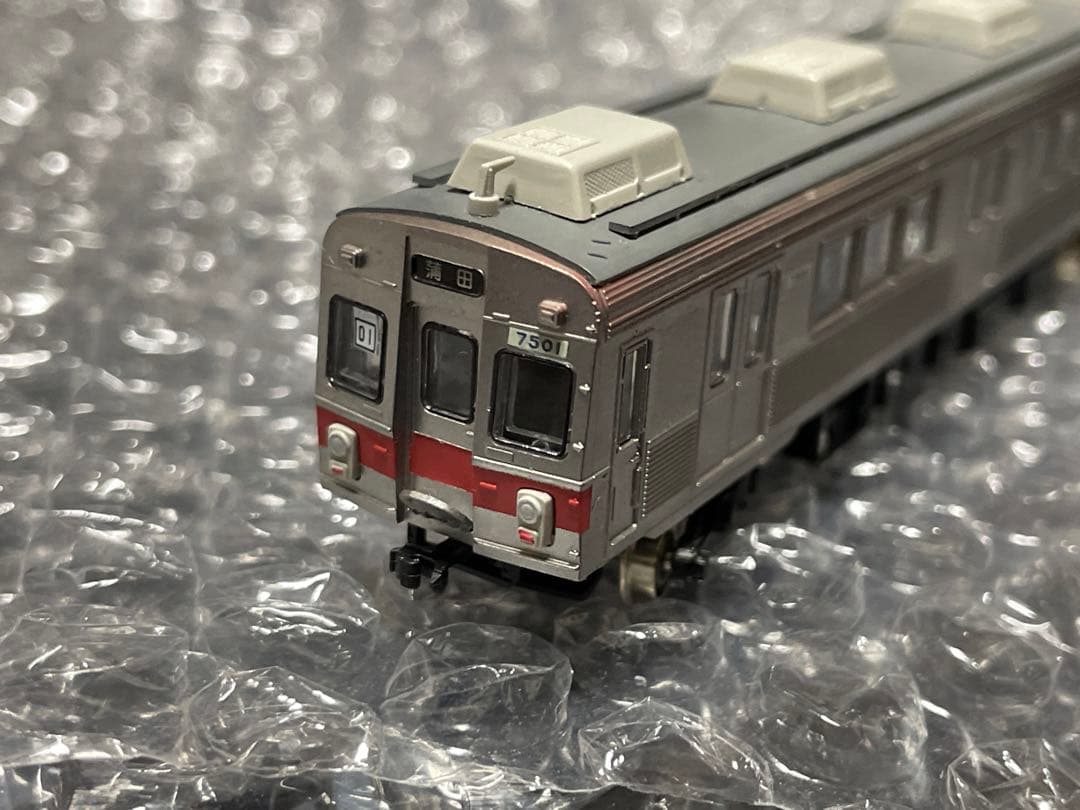 東急7200系 特製完成品　赤帯　動力入り 3両セット