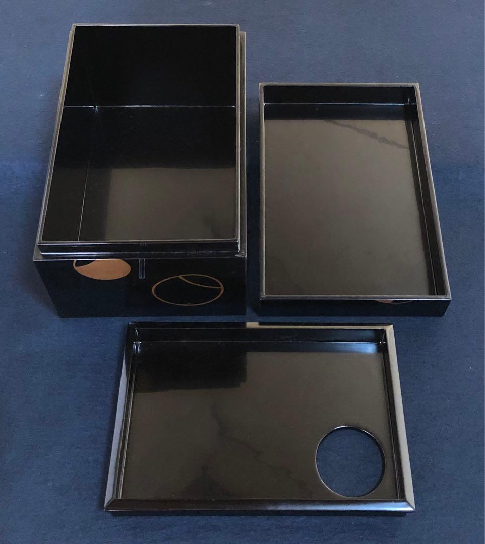 《R》輪島塗 壷々蒔絵 茶箱 茶平一斎 お茶道具6点付 共箱 260203く4