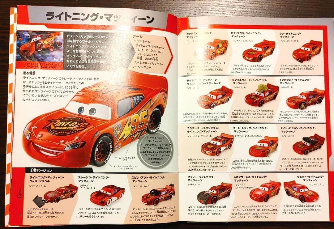 ミニカー付き限定本ディズニー PIXARカーズマテル コンプリートガイドCARS