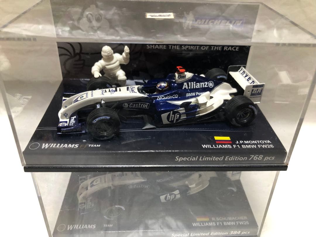 ミニチャンプス ウィリアムズF1BMW FW26 ミシュランボックス 2台未使用
