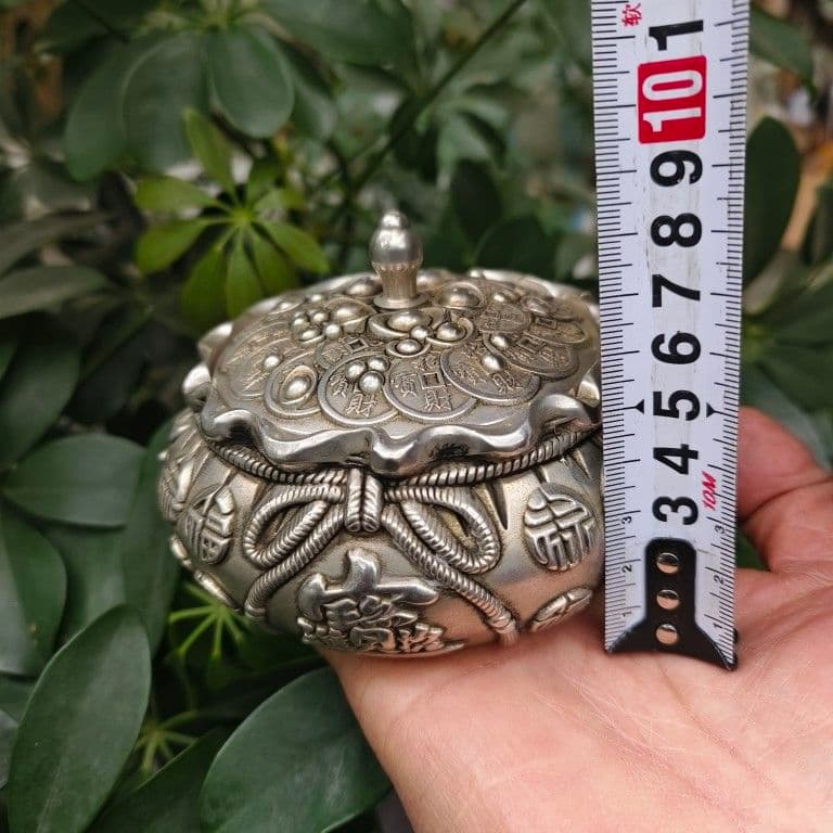 銅 細工 金銀満倉銭袋貯蔵タンク 工芸品 美術品 置物
