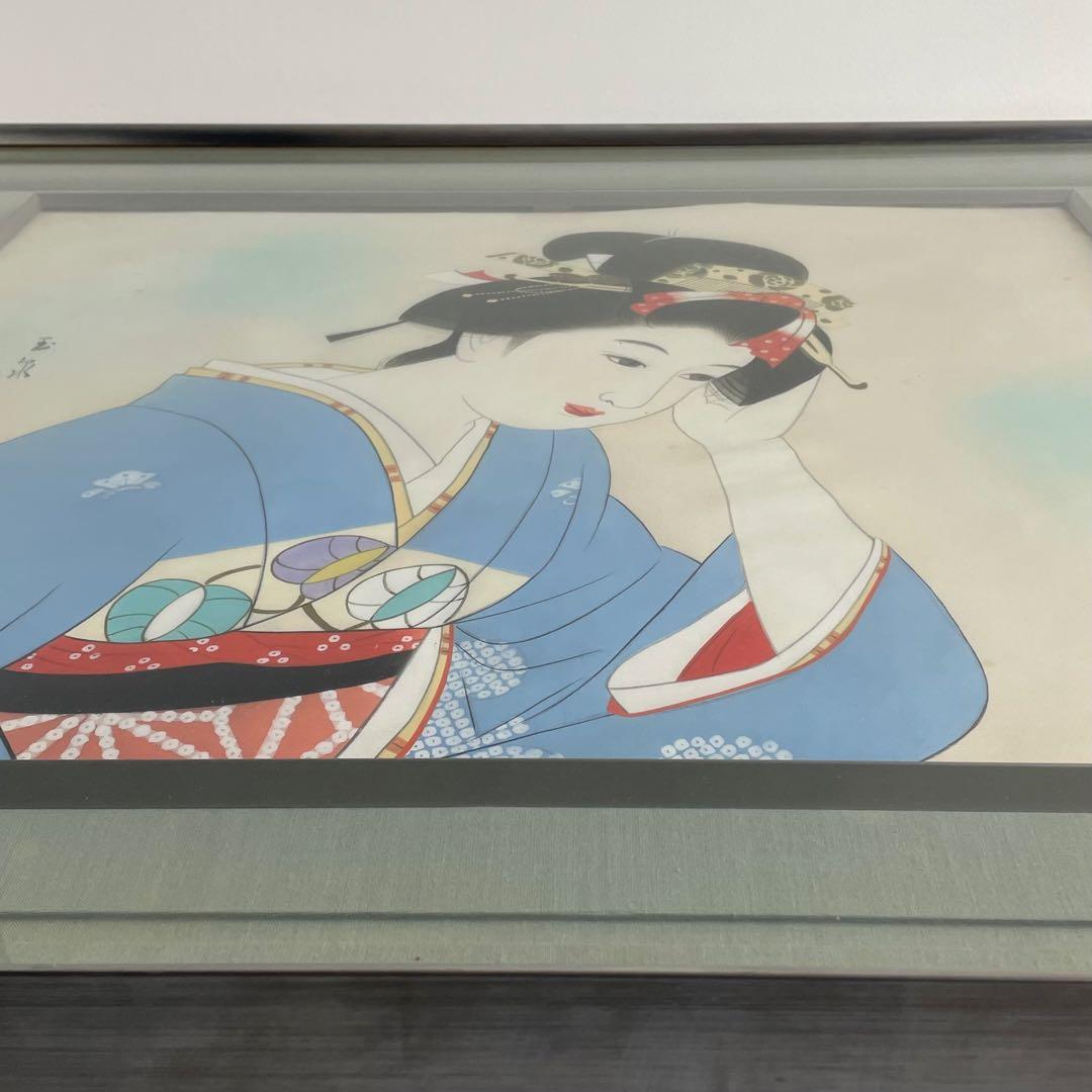 高田玉泉 絹本 彩色 美人画 日本画 師 野田九浦 煌彩社所属