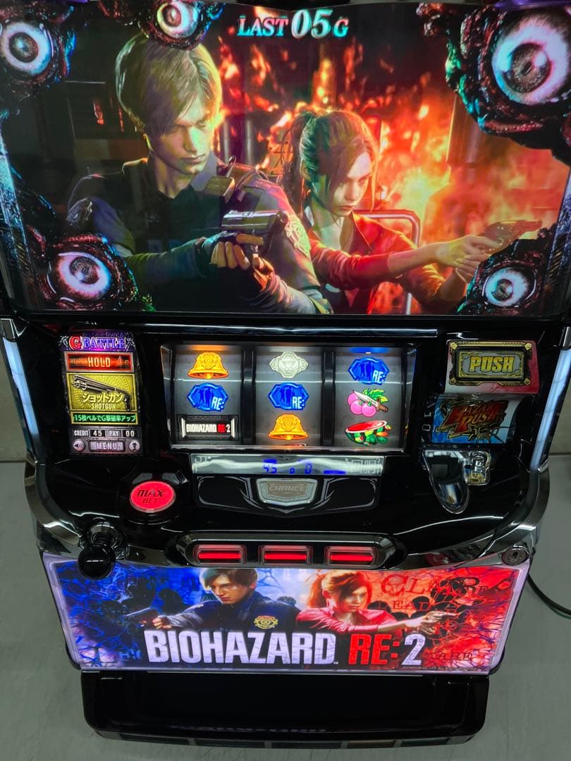 パチスロ実機　ＳバイオハザードＲＥ：２　ＸＢ　不要機付き