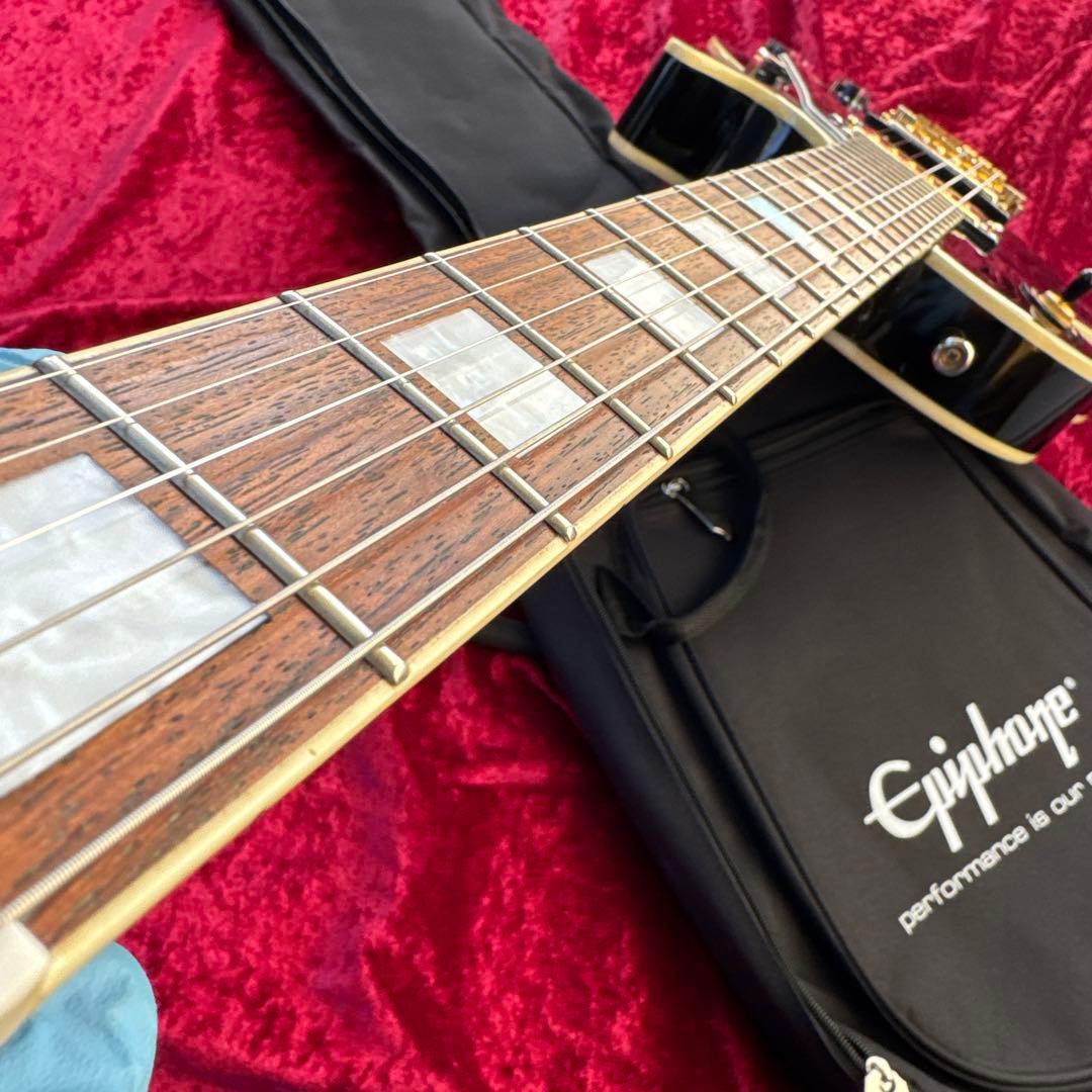美品 メンテ済 Epiphone Les Paul CUSTOM Ebony