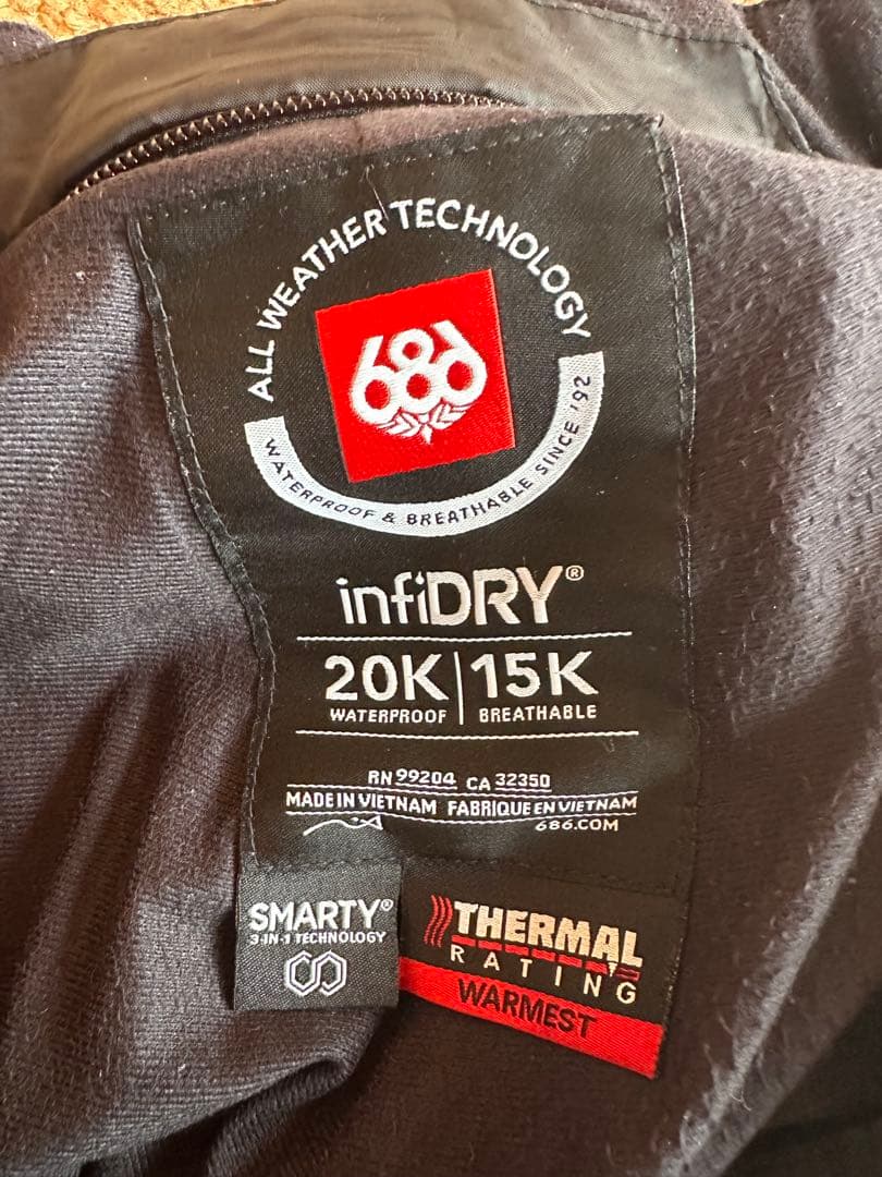 686 スノーボードパンツ 黒