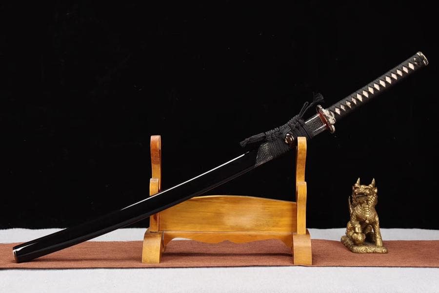 【武士一銀獅玄羽】 日本刀 模造刀 居合刀 武士道 武蔵 鑑賞用 手鍛造打