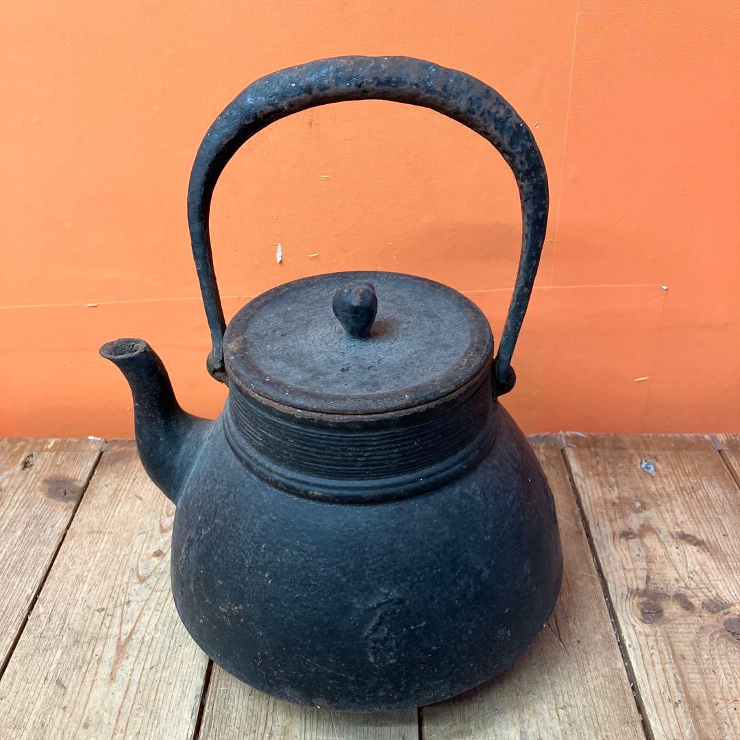 D-4 南部鉄器 鉄瓶 鉄器 茶道具 茶道 煎茶道具 骨董 骨董品 アンティーク