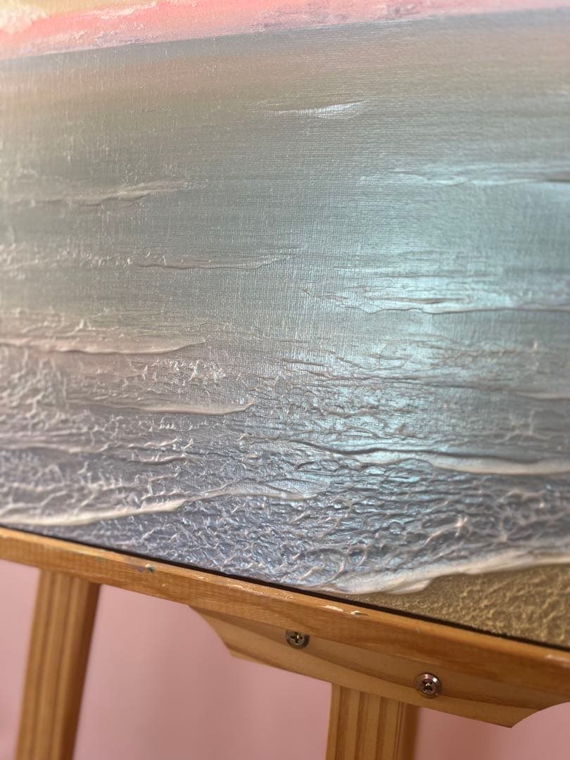 海の風景 テクスチャーアート 海の絵 海 海アート 癒し 風景　原画