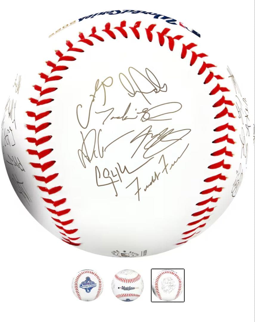 2025年ワールドシリーズ優勝記念サインボール ドジャース 大谷選手 山本投手