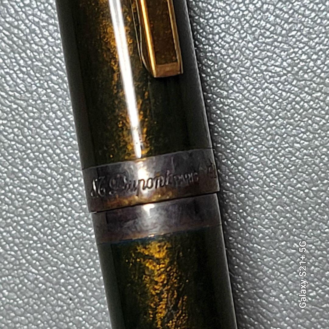 S.T.Dupont デュポン 万年筆 SILVER ペン先18金 筆記未確認