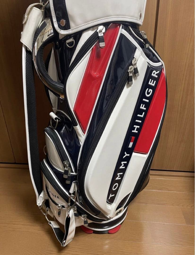 トミーヒルフィガー キャディバッグ +ヘッドカバーセット 中古品 送料無料