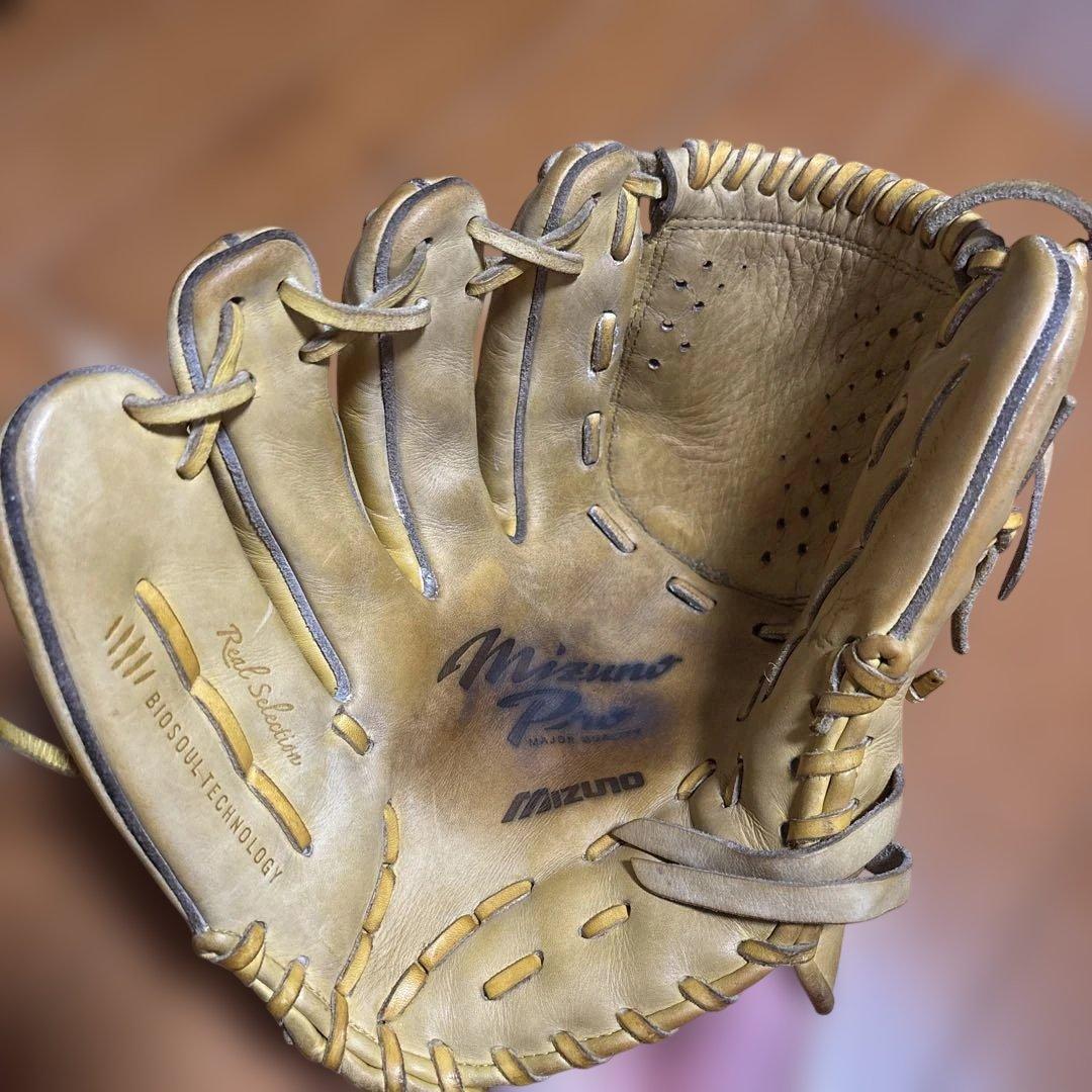 Mizuno プロモデル 硬式グローブ 左　ベージュ