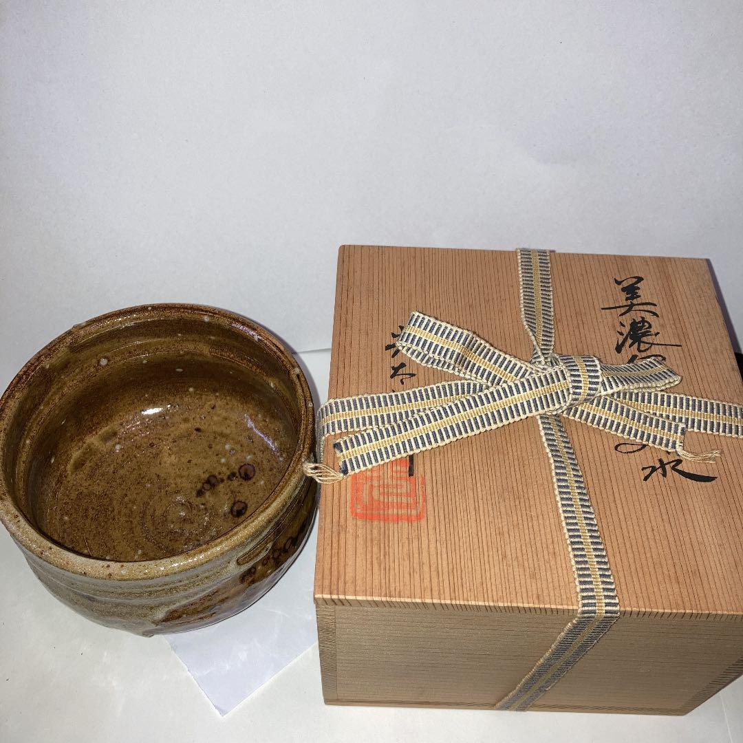 茶道具　美濃伊賀建水　未使用です。