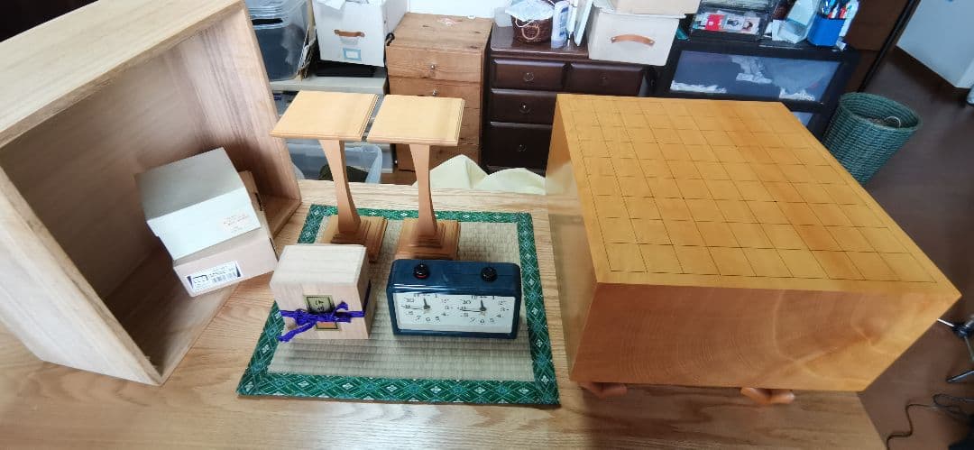 本榧脚付将棋盤　５寸６分