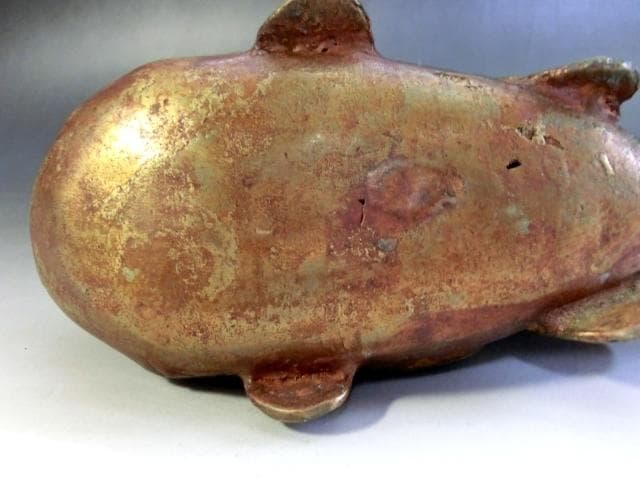 置物■金魚 金銅魚鈴 置物 魚型 オブジェ 鐘 時代物 骨董品 珍品 希少■