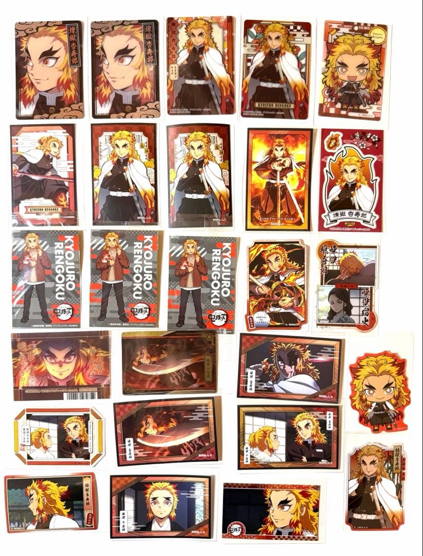 鬼滅の刃　煉獄杏寿郎　ポストカード　ステッカー　カード　クリアカード　77点