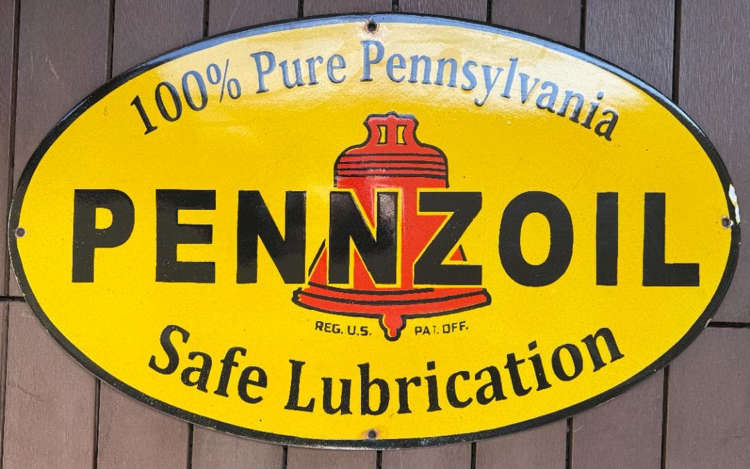 ペンズオイル PENNZOIL 看板 ビンテージ 76cm 世田谷ベース