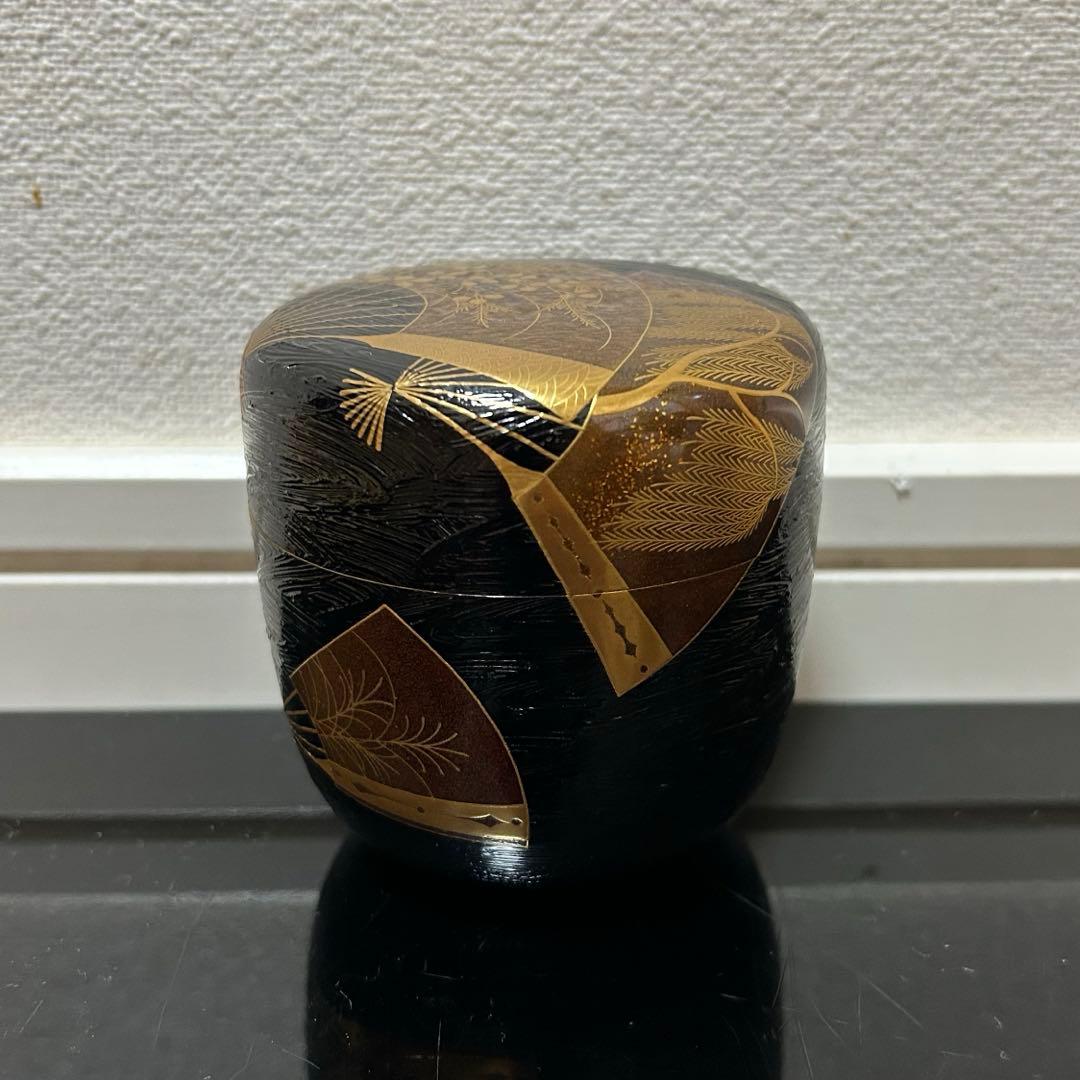 吉田華正　扇面流蒔絵大棗　茶道具懐石茶箱鵬雲斎坐忘斎淡々斎即中斎七事式水指棗茶碗