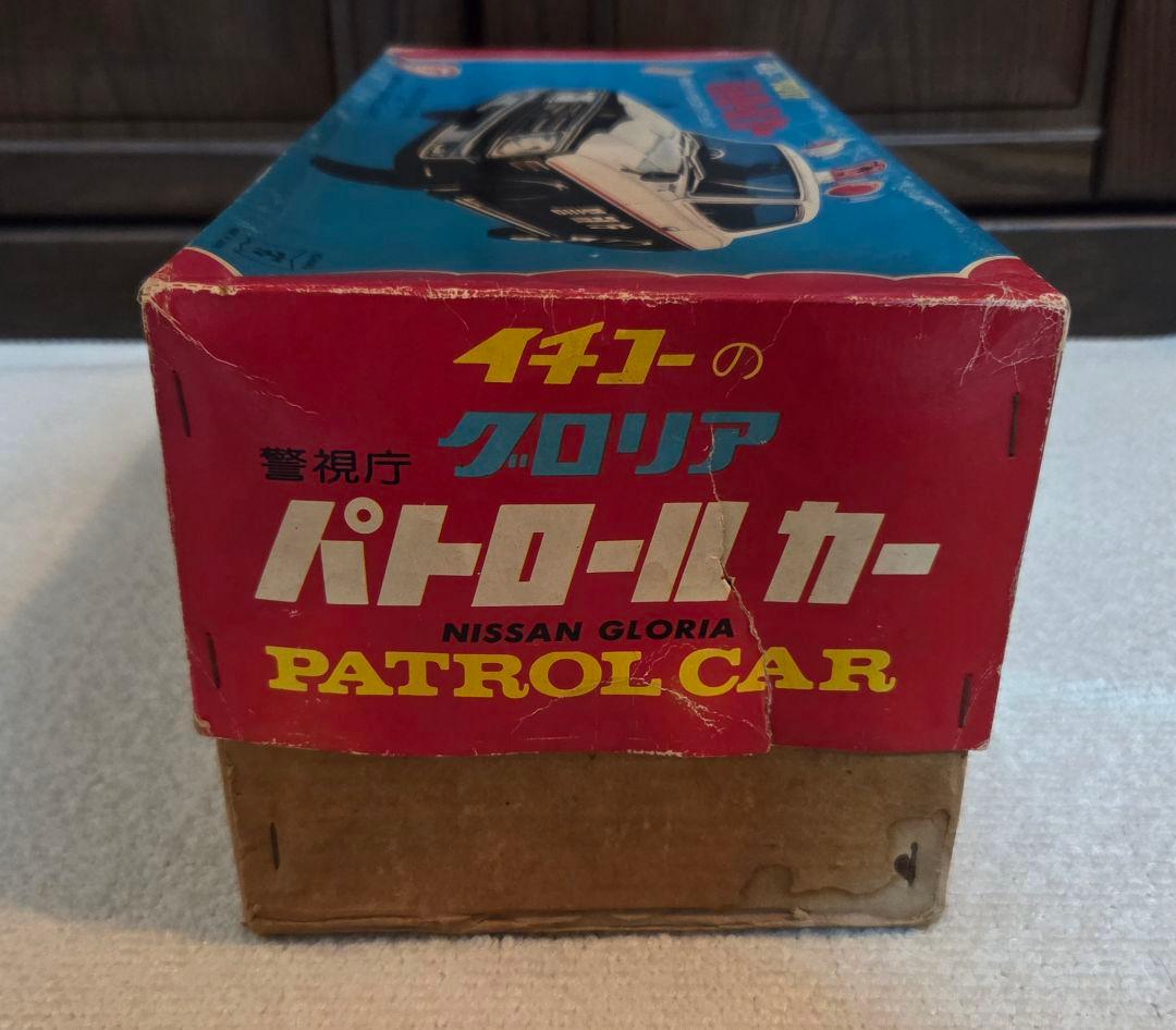 【年代物】【箱付】イチコー　グロリア　パトロールカー　ブリキ