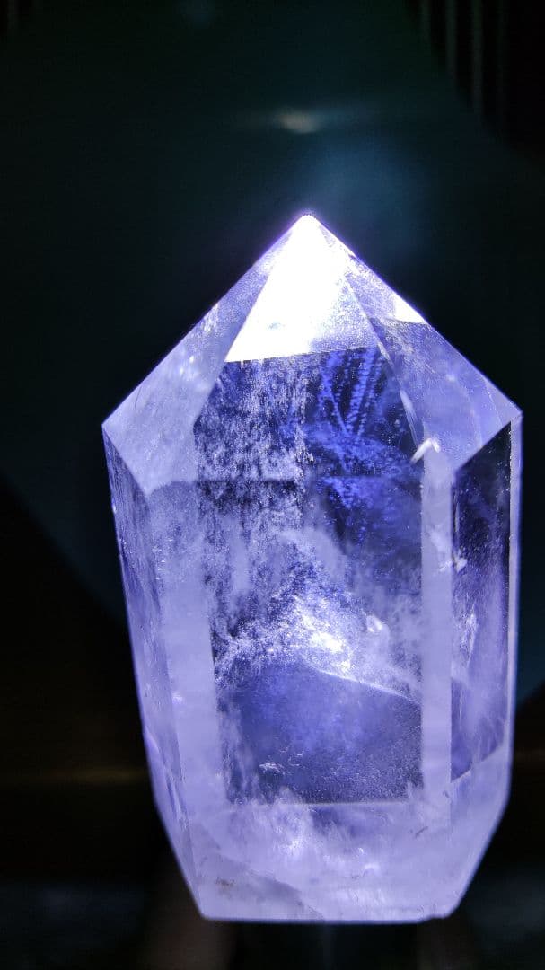 パワーストーン　天然石　エンジェルラダー入り水晶　ポイント　163g　No107