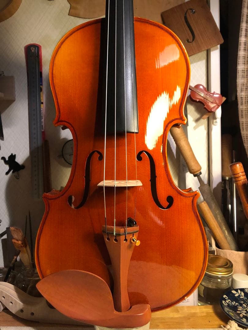 【駒&魂柱調整済】ノーラベル4/4中古バイオリン　型名製造年月日不明