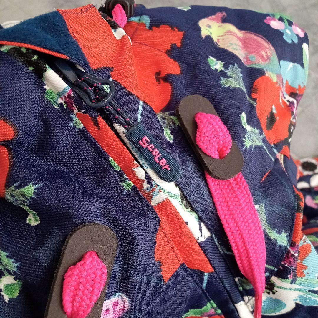 美品！　スカラー　スノーウェア　上下セット　花柄　XS