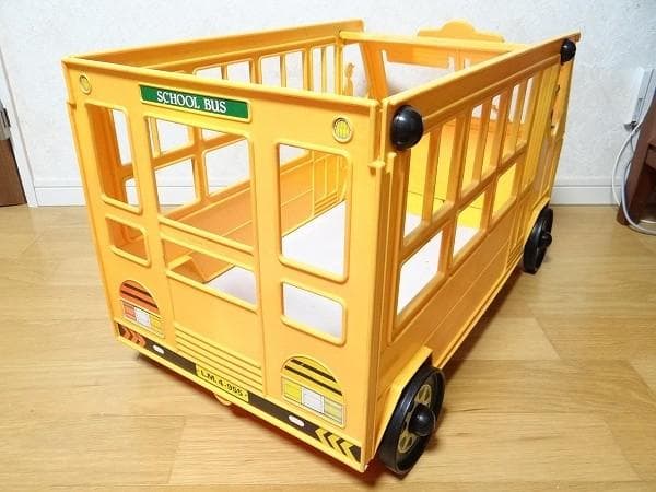 ビンテージ LIPSKI スクールバス 収納箱 おもちゃ箱 旧車 レトロ 当時物