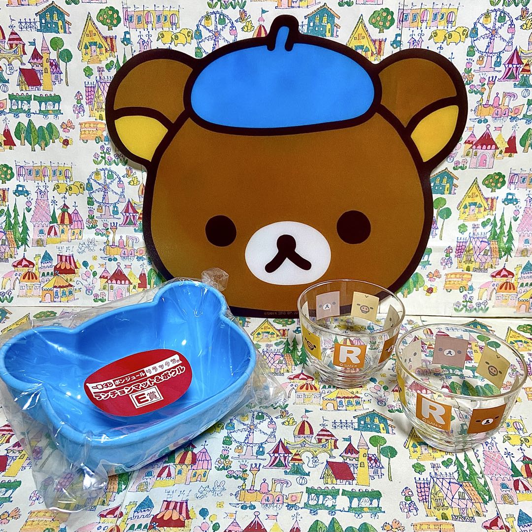 リラックマ まとめ売り マリンルックセーラーぬいぐるみXL ボンジュール食器他