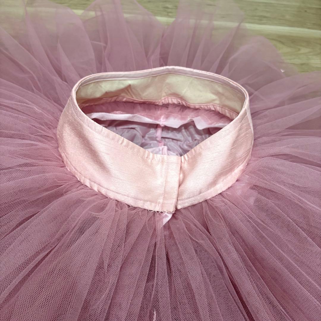 バレエ　チュチュ　ピンク　シンプル　大人フリーサイズ　ハンドメイド　職人