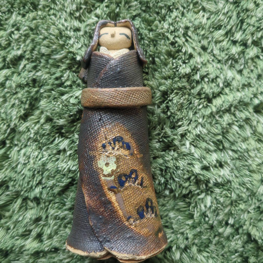 雛人形 陶器製 自然の釉