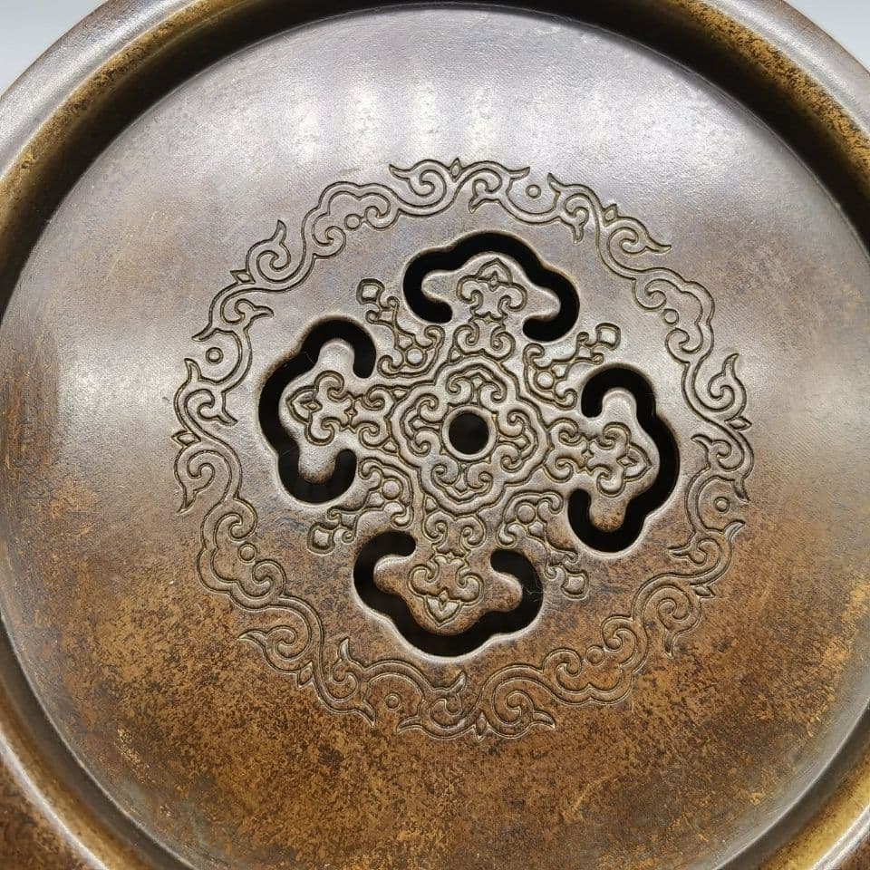 銅 細工 厚重 茶洗 茶道具 工芸品 美術品 置物