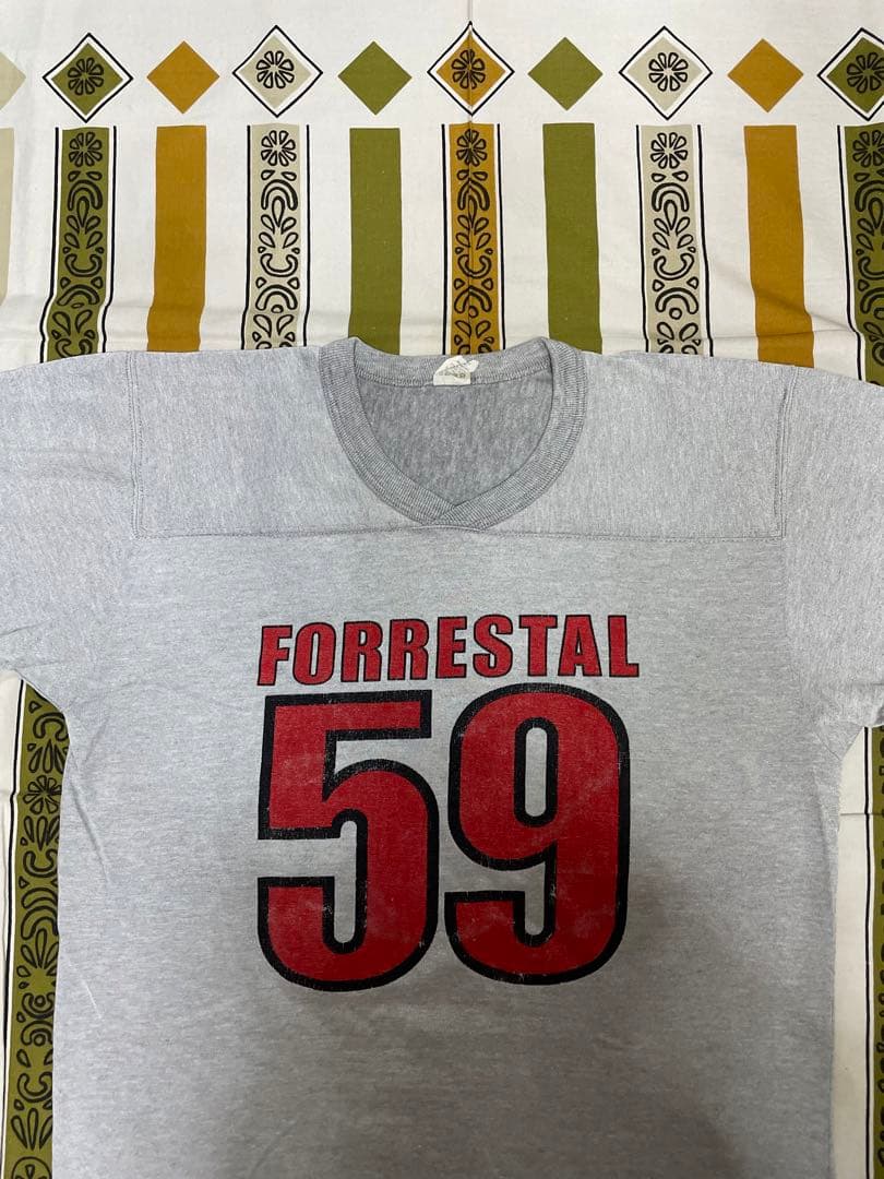 フォレスタル-59海軍◼️80sビンテージ◼️ミニタリー・フットボールTシャツ