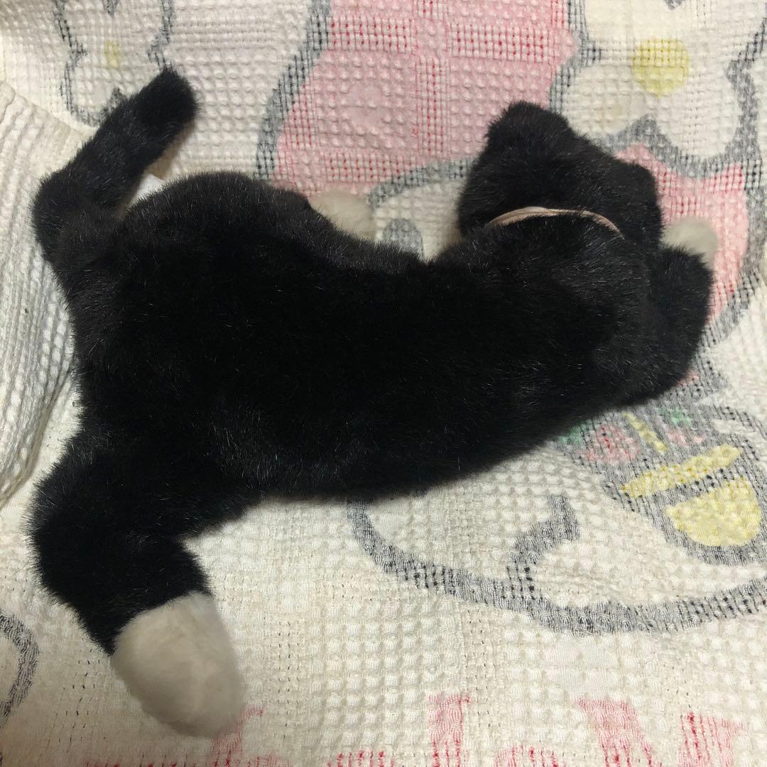 モンスイユ　大きな黒猫　寝そべりポーズ　ぬいぐるみ　中古品