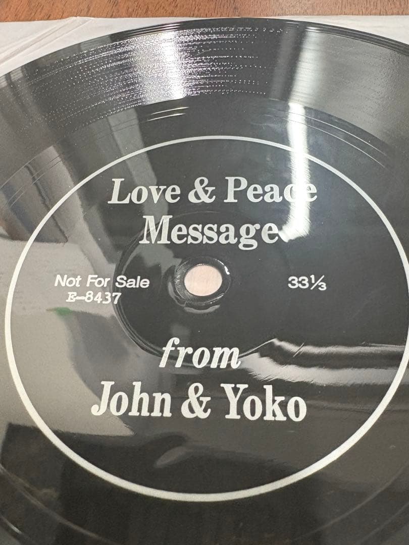 洋楽 John & Yoko Love & Peace Message Flexi