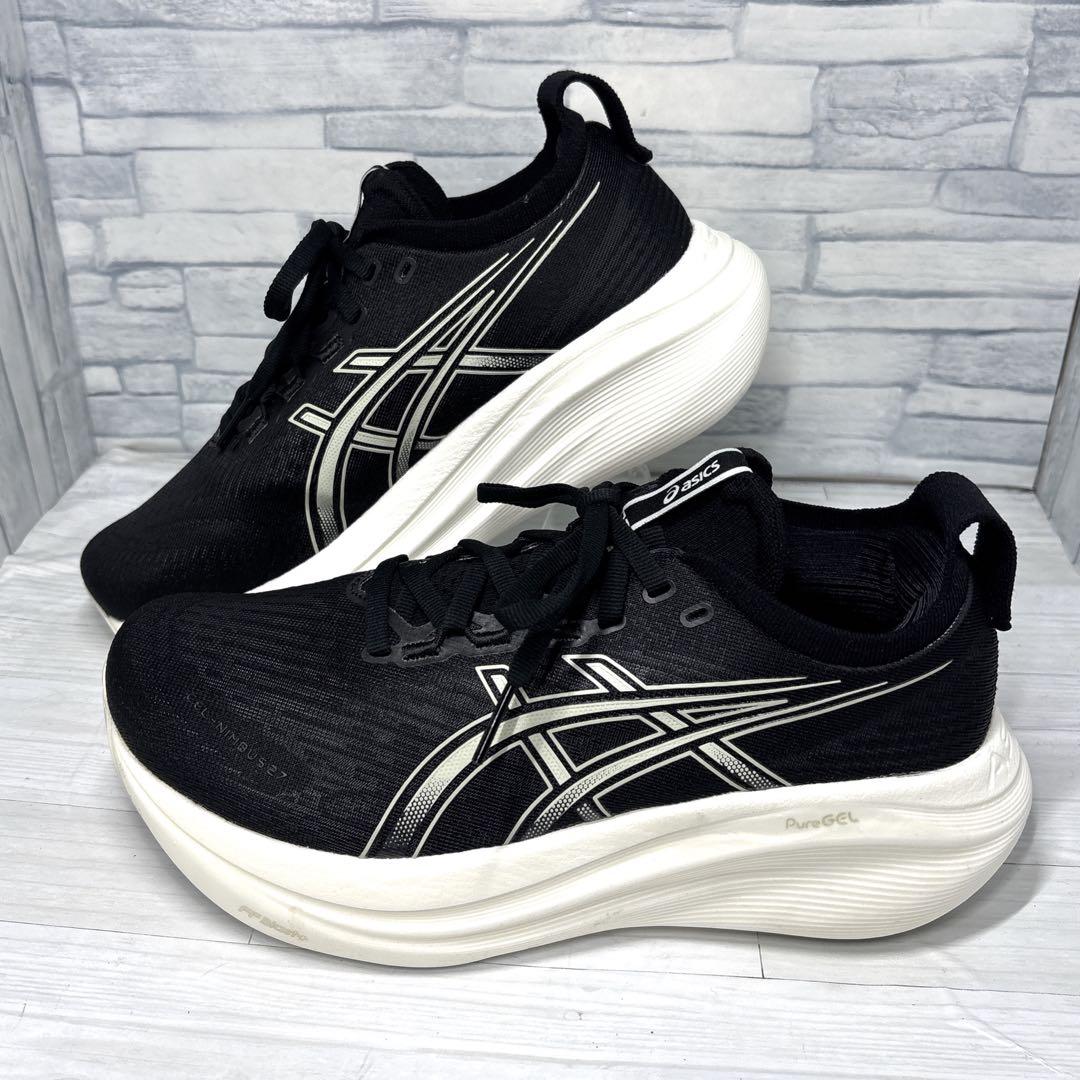 ✨新品未使用✨アシックス GEL-NIMBUS 27 ブラック×グレー 24cm
