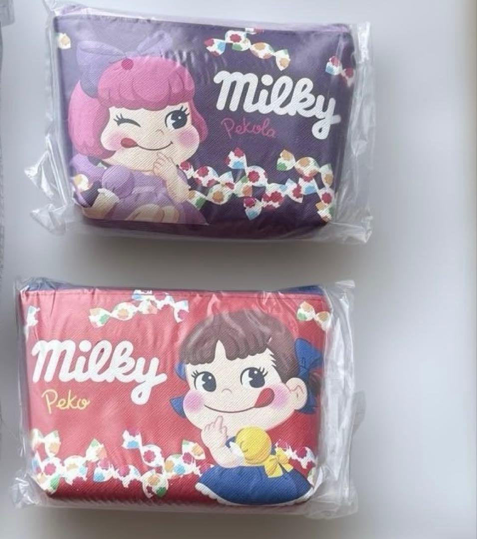 不二家ペコちゃんミルキーBOX 2026 ＋オマケ（卓上カレンダー＋ポーチ2個）