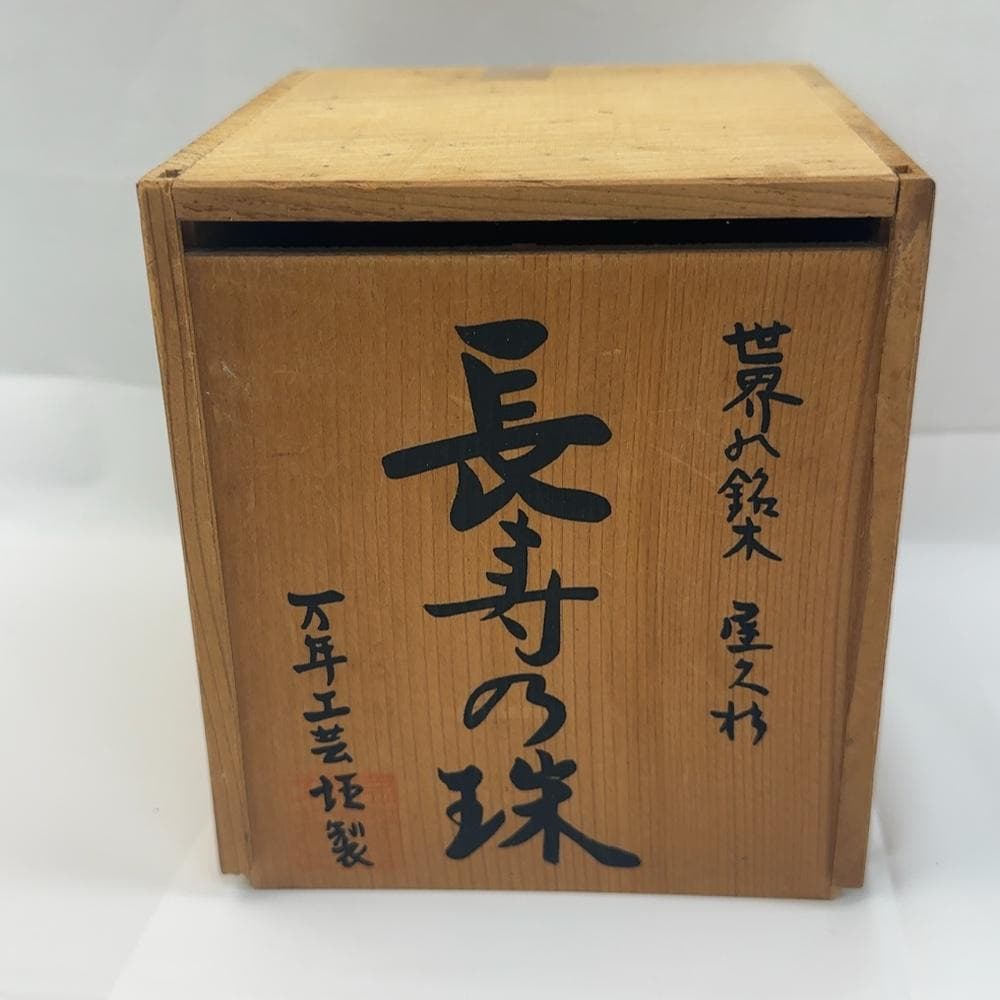 【希少につき在庫1のみ】長寿珠 インテリア 置物 / 屋久杉「長寿の珠」箱付き