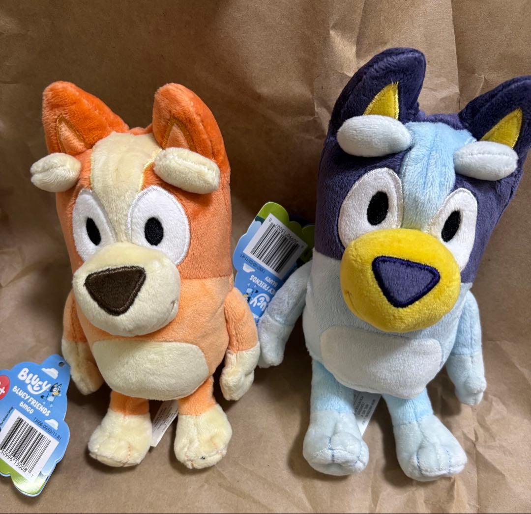 新品　bluey MOOSE社 ブルーイ ファミリー　ぬいぐるみ 4個セット