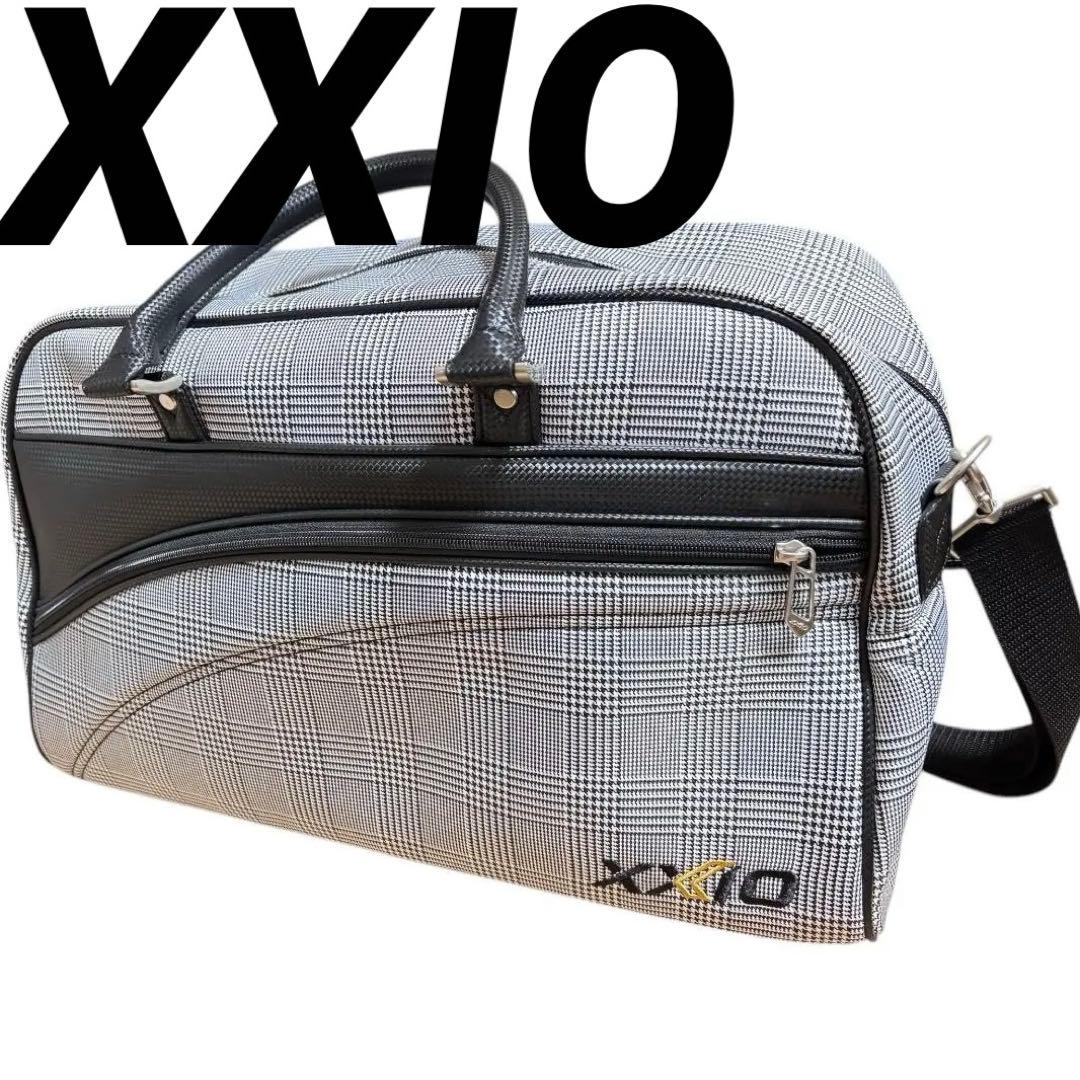 【新品未使用】XXIO ボストンバッグ｜千鳥格子柄｜シューズスペース付き