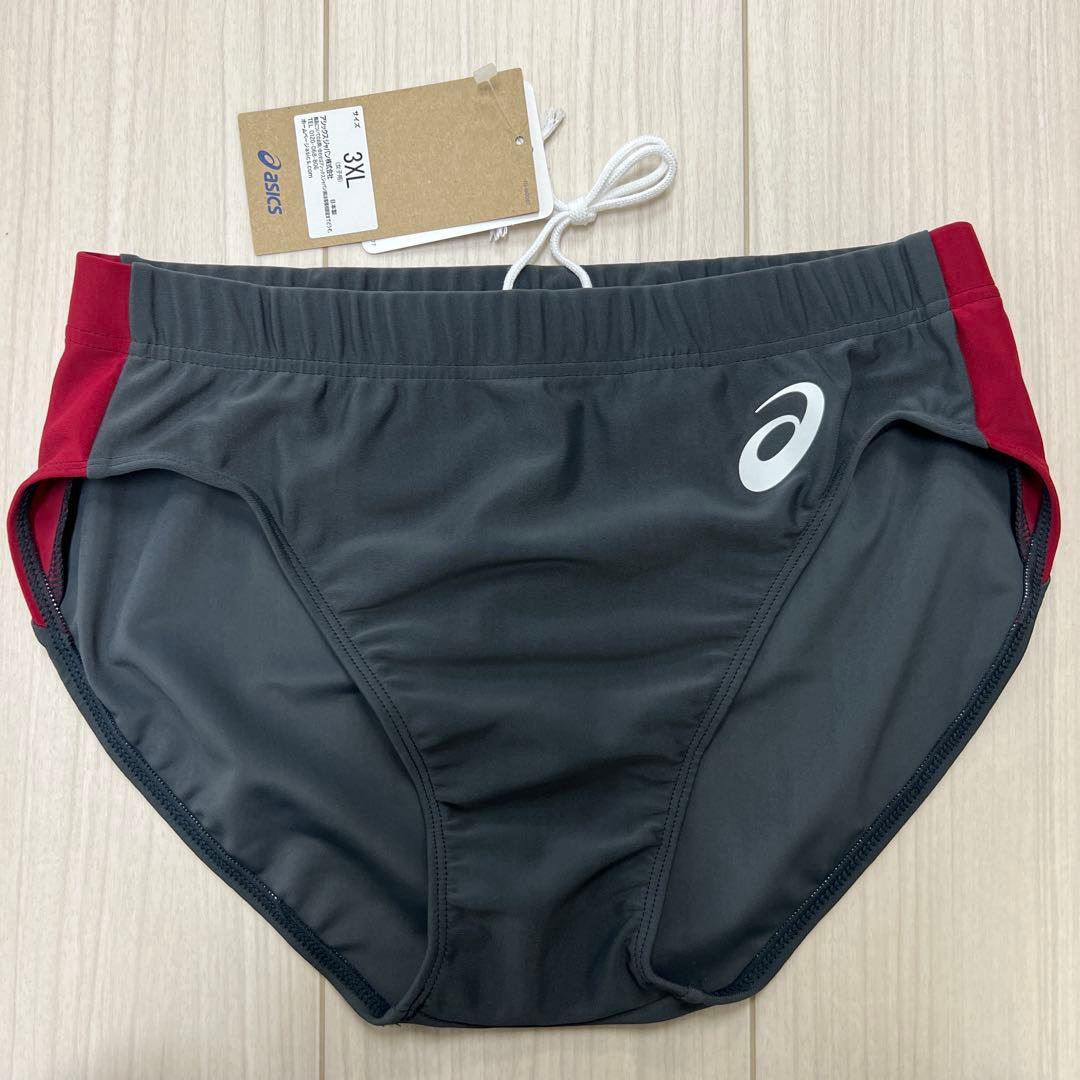 アシックス　女子陸上ユニフォーム上下セット　エンジ×ダークグレー　3XL　新品