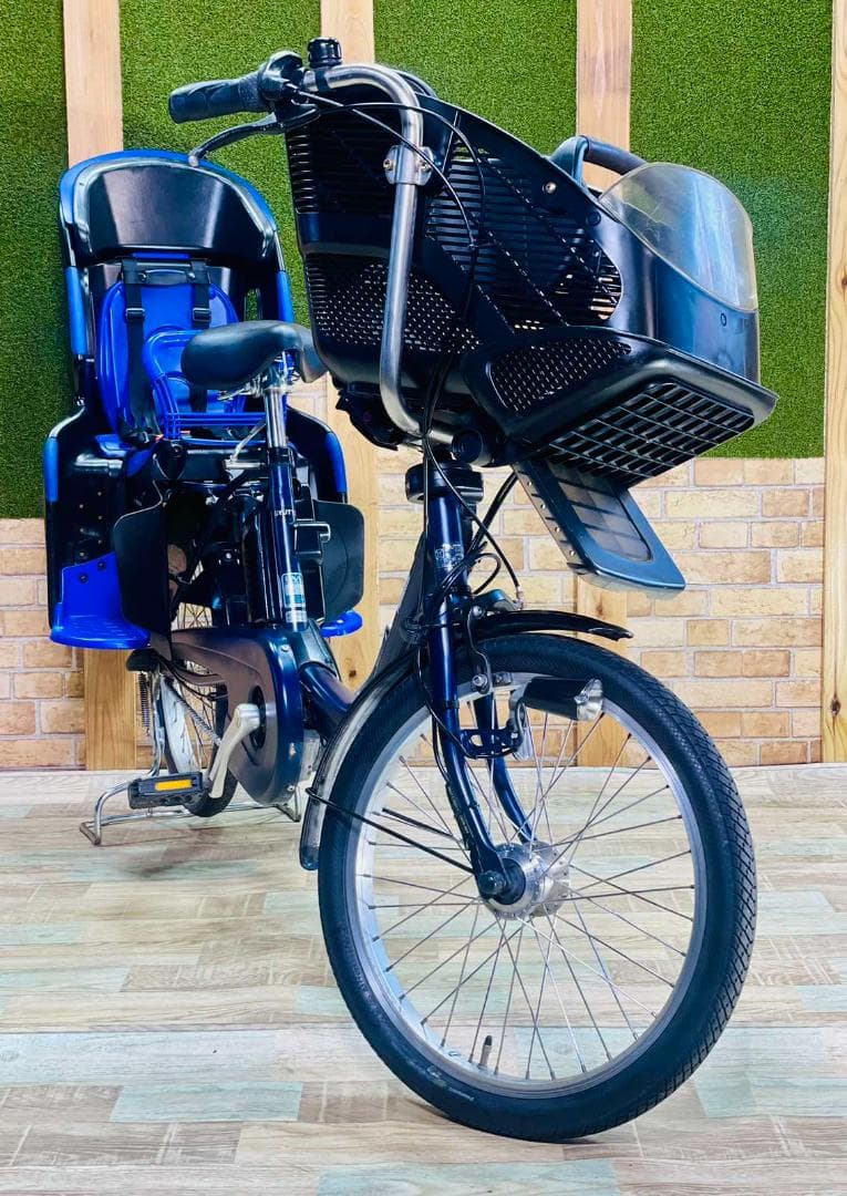ネイビー 大容量 パナソニック 子供乗せ電動アシスト自転車 H3204