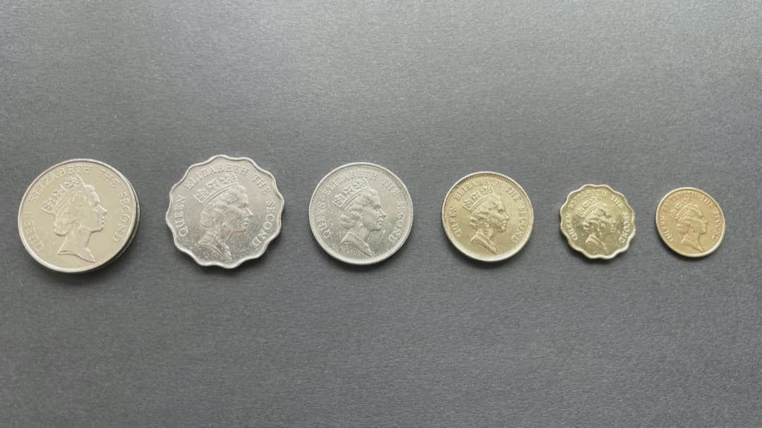 エリザベス2世 Hong Kong Dollars 香港廃盤硬貨６種類セット