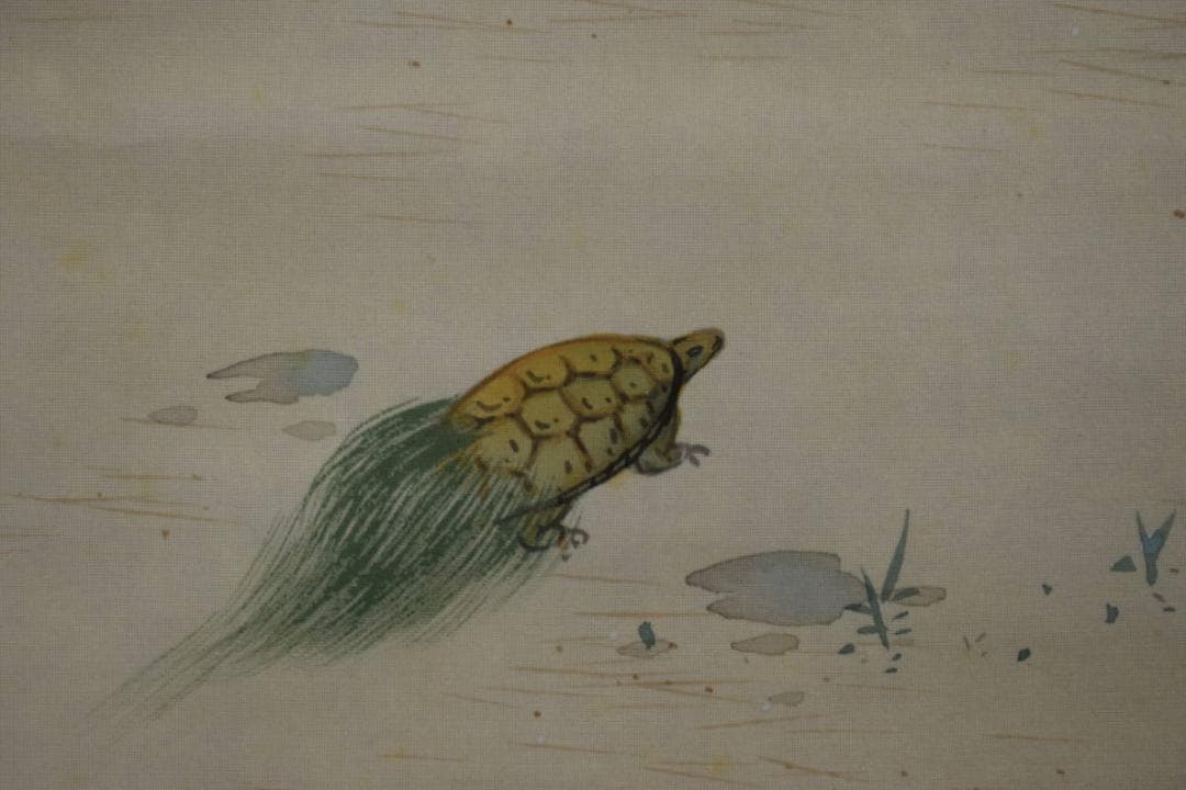 真作/坂本宗春/高砂図/桐共箱付/布袋屋掛軸HF-639