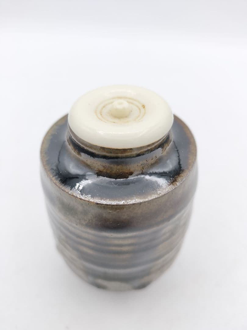 c629 茶入 丹波　藤種緞子 森本陶谷 木箱 茶道具 古物